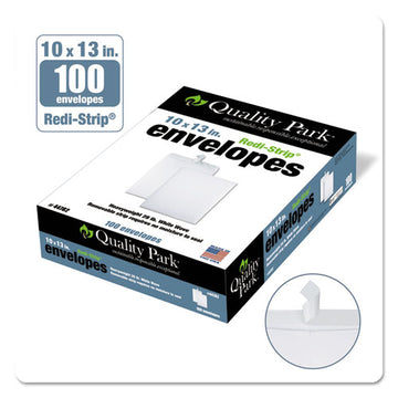 Quality Park™ Redi-strip Catalog Envelope, #13 1-2, Cheese Blade Flap, Redi-strip Closure, 10 X 13, White, 100-box freeshipping - TVN Wholesale